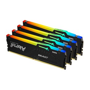 컴퓨터램 RAM Kingston FURY Beast 데스크탑 AMD 인텔 CPU 마더보드 메모리 DDR5 RGB 8GB 16GB 32GB 4800 5200 5600 6000 MHz, [02] 8G 5200MHz DDR5 RGB, 8G 5200MHz DDR5 RGB, 10 8G 5200MHz