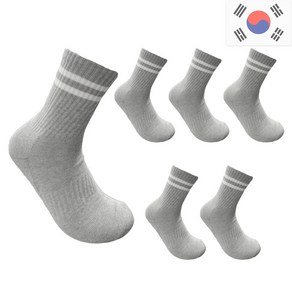 비바슈슈 여성용 더블 쿠션 러닝 스포츠 스트라이프 중목 양말 6켤례 (230~250mm)