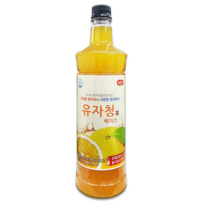 가정용 깔끔한 유자청 유자베이스 허니유자차 유자농축액 970ml, 1개입, 1개