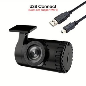 자동차 DVR 대시 캠 비디오 녹음기 전면 카메라 안드로이드 자동차 지능형 시스템용 USB 와이파이 연결 회전식 야간 투시경, 2) Without WiFi - 32G