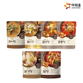 아아워홈 추어탕1+갈비탕1+감자탕1+짬뽕탕1+삼계탕1+알탕1, 400g, 1개