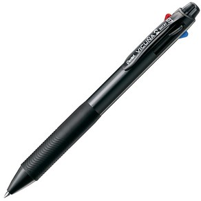 Pentel 펜테루 4색 볼펜 비쿠냐 0.7mm BXC47A 블랙, 1개, 상품명참조