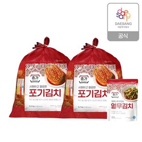 종가 종가집 중부식 포기김치 10.4kg + 열무김치 400g, 단품