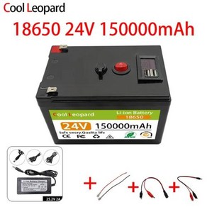 18650 전기 자동차 배터리용 내장 고전류 30A BMS 7S2P 24V 리튬 배터리 팩 150Ah, 1개, 1개입