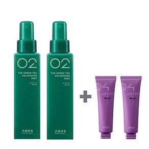 아모스 녹차실감 볼류마이징 미스트 140ml x2개(280ml) +휴대용 컬링 에센스 40ml x2개(증정) 1set