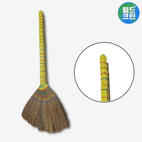 월드크린 갈대비 인도네시아 만능 청소용 실내 미용실 업소용 긴 수수 싸리 빗자루, 1개