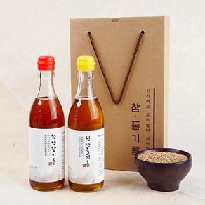 전라도청년 천년참기름 350ml+들기름 350ml 선물세트