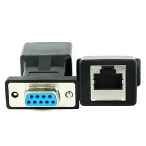 DB9 RS232 Female/Male to RJ45 네트워크 어댑터 COM 포트-Cat5e/6 LAN 이더넷 포트 컨버터