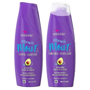 Aussie Miacle 모이스트 샴푸 및 컨디셔너 세트 아보카도 호주 호호바 오일 포함 각 357.8ml12.5온스 556349, 1개, 360ml