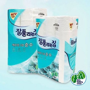 잘풀리는집 무형광 화장지 3겹 도톰한 30롤 화장지, 30개입, 30개