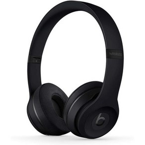 Beats Solo3 무선 온 이어 헤드폰 Apple W1 칩 Class 1 블루투스 40시간 청취 시간 내장 마이크 블랙 최신 모델, Solo3 + 전원 어댑터, 검은색