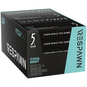 RESPAWN 5 Mental Focus Gum - 석류 수박 무설탕 껌 게이머용. 10팩 스틱 150개 377591