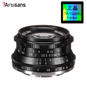 [국내공식판매점] 7Atisans 35mm F1.2 APS 광각 렌즈/캐논 EF-M 마운트, 캐논 EF-M, 블랙