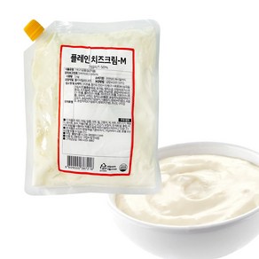 달디단마켓 조흥 플레인 치즈크림 M 1kg 치즈소스 냉장 크림치즈 대용량, 1개