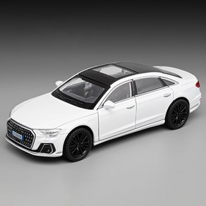 AUDI 아우디 A8 1대32 1:32 자동차 미니카 모형 다이캐스트 꿈꾸는다락방, 화이트, 1개