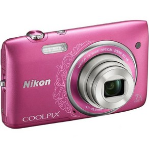 니콘 COOLPIX S3500 20.1MP 디지털 카메라 7배 줌장식용 핑크 구 모델, Decoative Pink