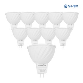 장수 LED MR16 12V 전구 램프 5W - 10개입 세트, 10개