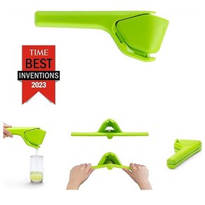 드림팜 접이식 이지 스퀴저 라임 레몬 오렌지 착즙기 DREAMFARM FLAT CITRUS JUICER, LIME-9 Inch, 1개