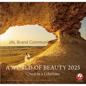 2025년달력 JAL A WORLD OF BEAUTY 보통판 2025년 캘린더 벽걸이, 1개