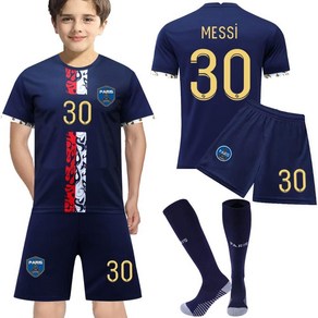 PSG Casmyd Kids 파리 축구 유니폼 + 반바지 Messii 10 NeyMARR 월드컵 축구 팀 스포츠 팬 셔츠 키트 소년 소녀 청소년