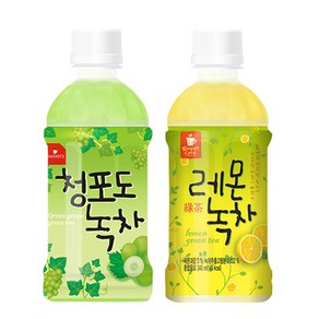 웰그린 청포도녹차10+레몬녹차10 340ml 20개, 1세트