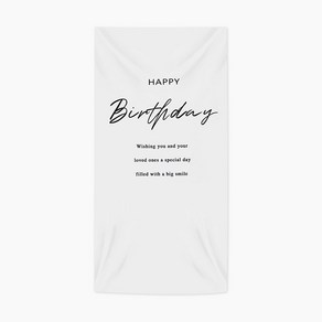 생일패브릭포스터(소)-Happy bithday 해피벌스데이 알파벳 캘리 모던 심플 현수막 천 벽장식 생일 파티 용품 기념일 셀프 홈파티 장식 꾸미기 소품 브라이덜 베이비 샤워, 생일패브릭포스터(소)