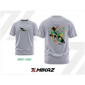 미카즈 티셔츠 2024FW MKRT-2409 Gay 남여공용 코튼라이크 오버핏 배드민턴 티셔츠 오남스포츠