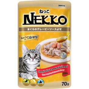 네코 NEKKO 그레이비 참치 토핑 연어 70g 12ea(소), 12개