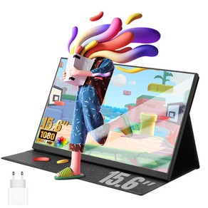 휴대용 모니터 144hz HDR 포터블 DEX호환 케이스 거치대 풀세트