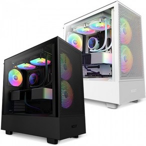 브라보텍 NZXT H5 Flow RGB 컴퓨터 PC케이스 (매트 화이트), 1