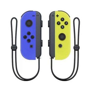 Joy Cons-스위치 닌텐도용 L/R 무선 컨트롤러 스위치와 호환 가능 조이콘 웨이크 업/스크린 샷 포함, 09 Blue and yellow, 1세트