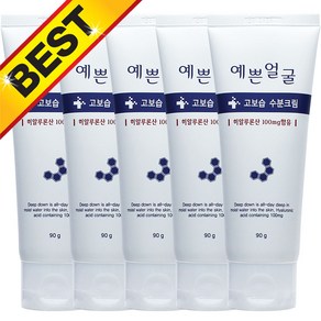 웰빙헬스팜 예쁜얼굴 고보습 수분크림, 90ml, 5개