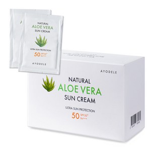 (한정판매) 아요델 알로에 선크림 1회용 파우치 5ml x 50개
