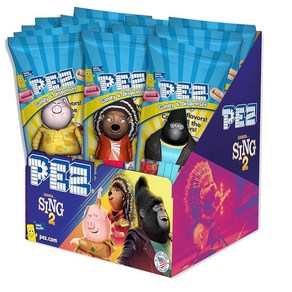 PEZ Candy Sing 디스펜서 2개 캔디 2개로 각각 개별 포장 453g1파운드 다양한 과일 12개입 201132