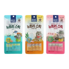 뉴트리플랜 동원 고양이 뉴트리스틱 20p 파우치, 3종혼합, 56g, 9개