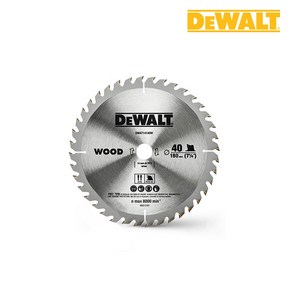 디월트 씬 커프 DWA714140W 원형 톱날 목재 목공 180mm 7인치 40T, 1개