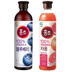 청정원 홍초 900ml 블루베리 1개 + 자몽 1개