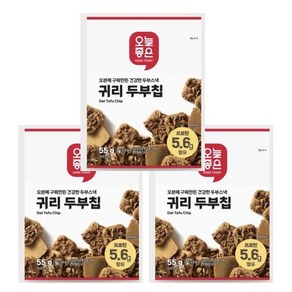 오븐에 구워만든 건강한 두부스낵 오늘좋은 귀리 두부칩 (사탕증정), 55g, 3개