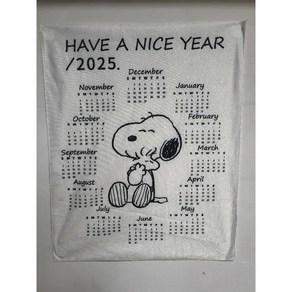 2025 달력 스누피 태피스트리 장식 천 침실 귀여운 작은 배경 Ins 벽걸이 선물, 02 Snoopy 20251