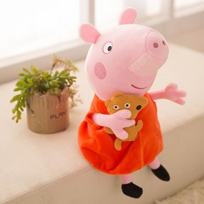 돼지 페이지 peppapig 봉제 장난감 인형 어린이 인형, 30cm