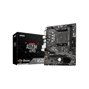 MSI 마더보드 A520M-A PRO 【Ryzen 5000 시리즈 (AM4) 대응】 Mico ATX [AMD A520 탑재] MB5136, 자세한 내용은 참조