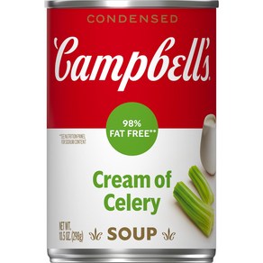 Campbell's Condensed 98% Fat Fee Ceam of Celey Soup 10.5 oz Can, 297g, 1개