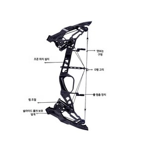 컴파운드 보우 양궁 쇠구슬 국궁 사격 활 리커브보우 복합궁 레저, 1. x11 베어 보우, 1개