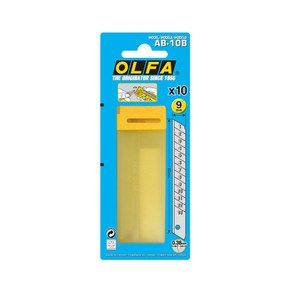 올파 소형 커터날 AB-10B 커터 9mm 칼날 공업용칼날 OLFA, 1개