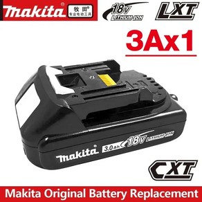 마키타 호환 BL1860 충전식 리튬 배터리 18V LXT 400 6000mAh, 07 07 YZMT 3AX15C, 01 01 18 볼트, 1개