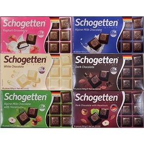 Schogetten 쇼게튼 초콜릿 100g(1.요거트딸기 초콜릿 2.화이트 초콜릿 3.밀크초콜릿 위드 헤이즐넛 4.밀크초콜릿 5.다크 초콜릿 6.다크초콜릿 위드 헤이즐넛)/독일, 1.요거트딸기 초콜릿, 100g, 1개