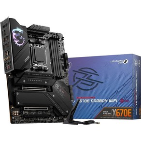 MSI MPG X670E CARBON WIFI AMD Ryzen 7000 X670 ATX MB5862 마더보드 시리즈(AM5) 대응 칩셋, 한개옵션1