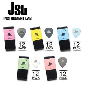 신제품 JSU 기타피크/ 일렉기타피크/ 통기타피크/ Picks (12팩) 세트, 아세탈, 1.45mm(12팩+케이스), 1개