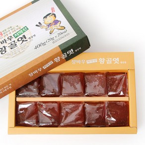 장바우치악산 황골엿 생강조각엿 400g(20gX20개) / 국산 100%(쌀+옥수수+맥아+생강) 대한민국 식품명인 제70호 김명자