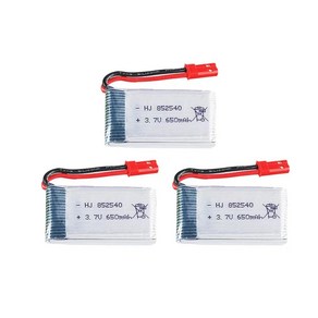 852540 리포 배터리 JST 플러그 Syma X5c RC 쿼드로터 충전식 드론용 3.7V 650mah 25C